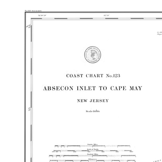 Absecon Inlet To Cape May 1880