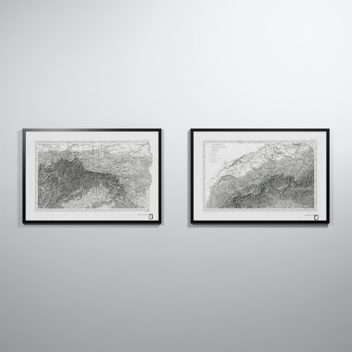 Alpi Italiano Diptych - L (60x90 cm / 24x36″) Black Frame
