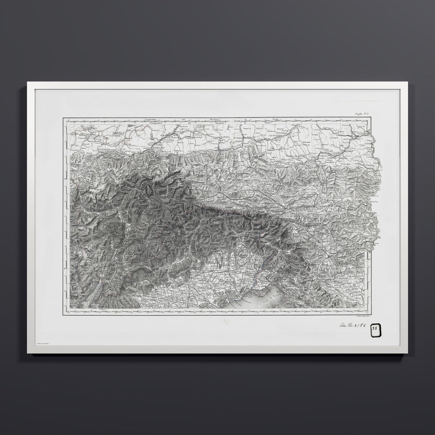 Alpi Italiano EST - XL (70x100 cm / 28x40″) White Frame