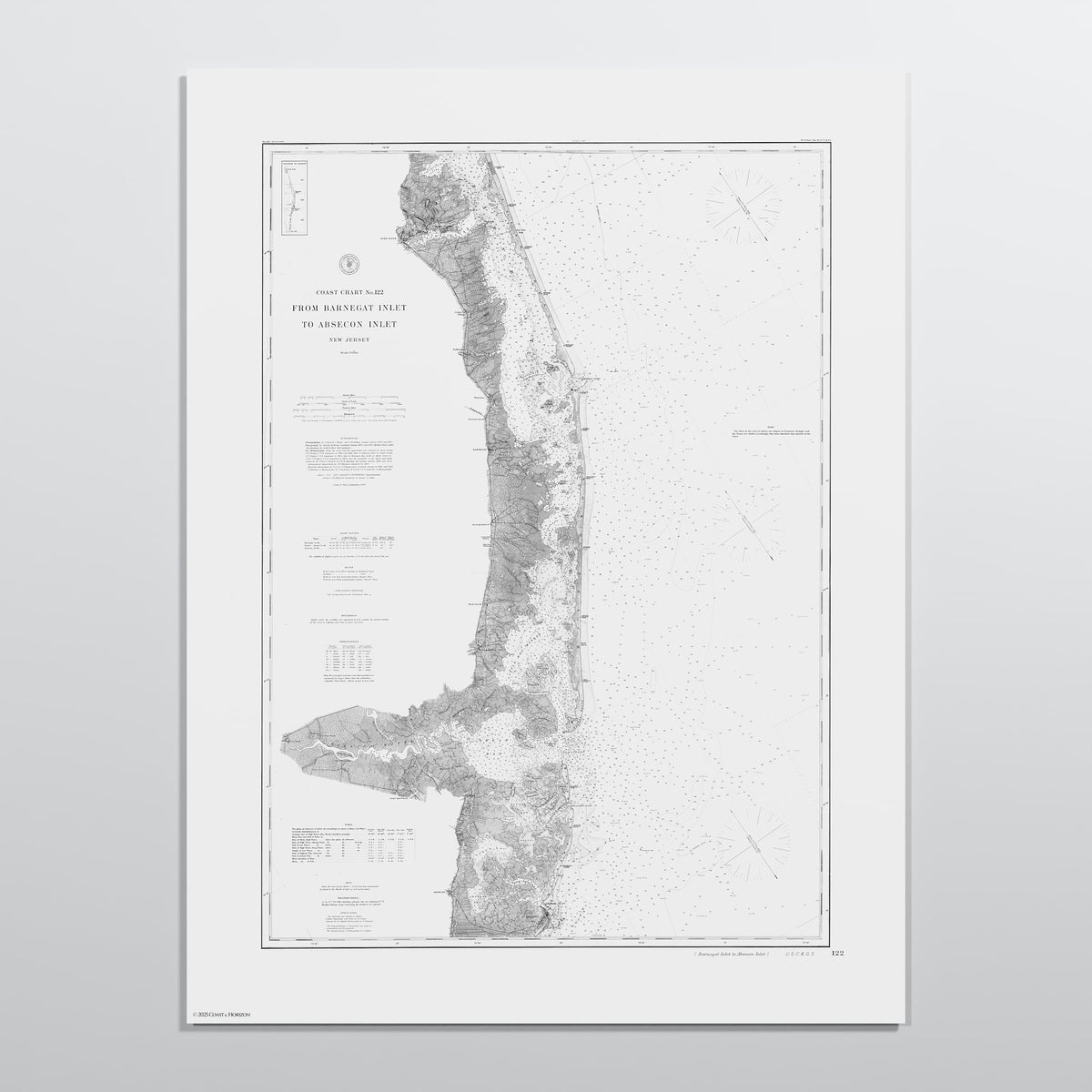 Barnegat Inlet To Absecon Inlet 1879 - L (60x80 cm / 24x32″) Print Only