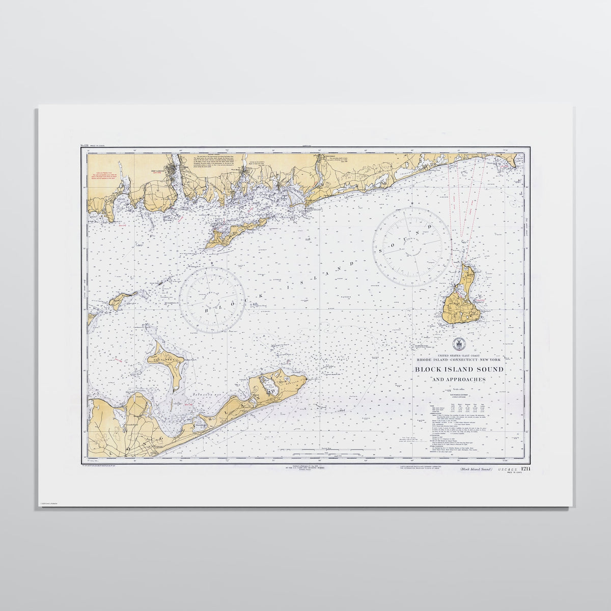 Block Island Sound and Approaches 1934 - L (60x80 cm / 24x32″) Print Only
