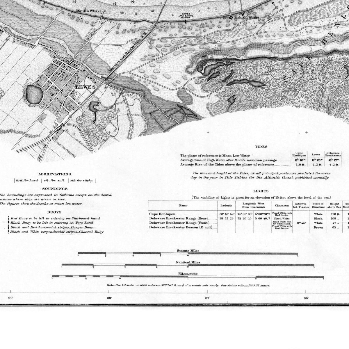 Cape Henlopen & the Delaware Breakwater 1883
