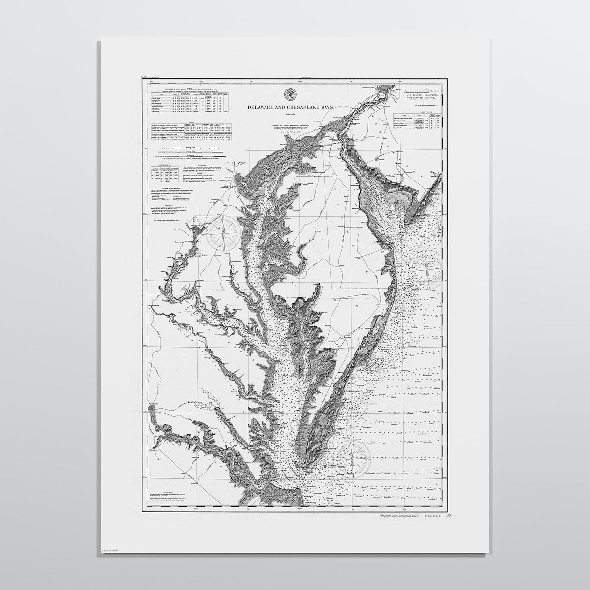 Delaware and Chesapeake Bays 1892 - L (60x80 cm / 24x32″) Print Only