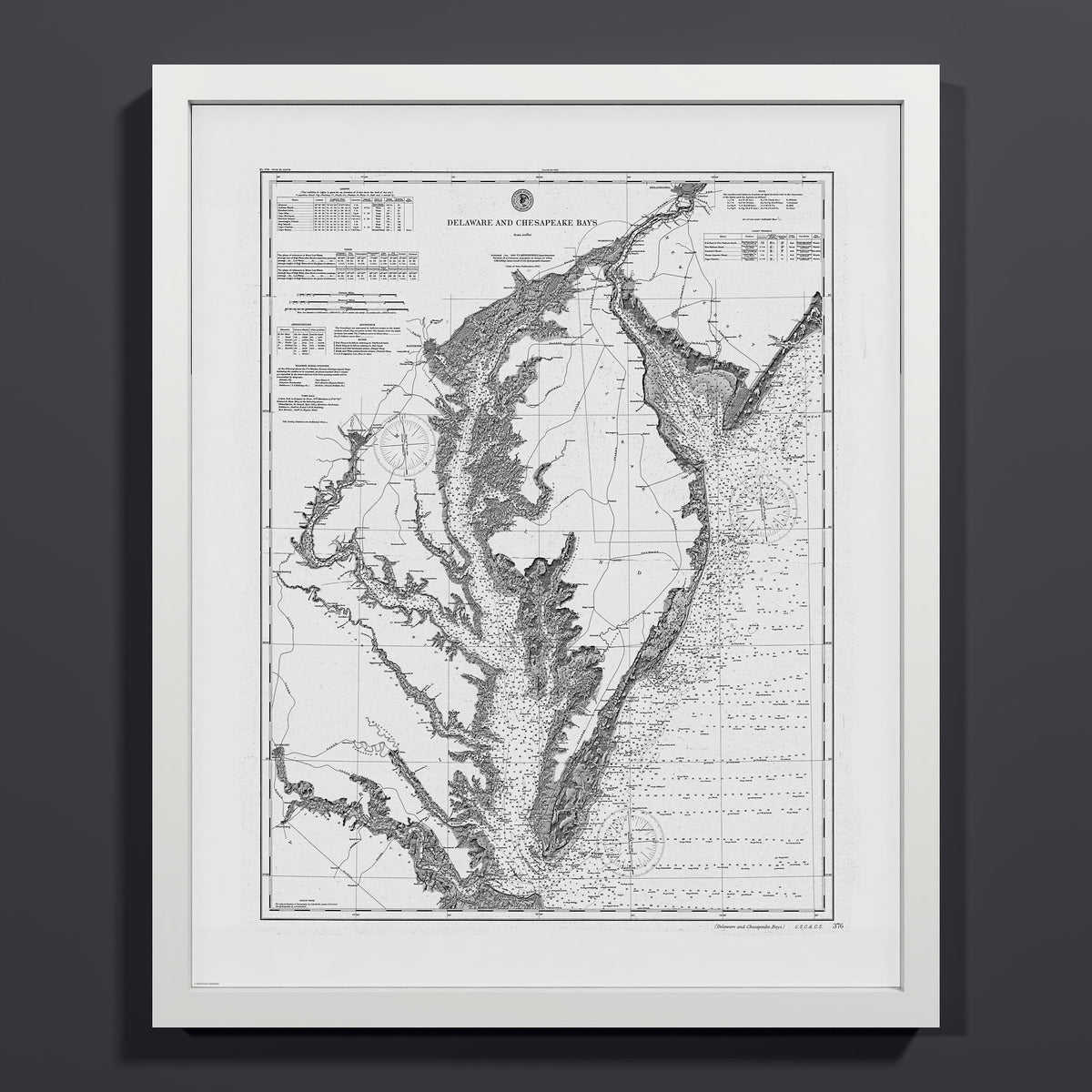 Delaware and Chesapeake Bays 1892 - S (40x50 cm / 16x20″) White Frame