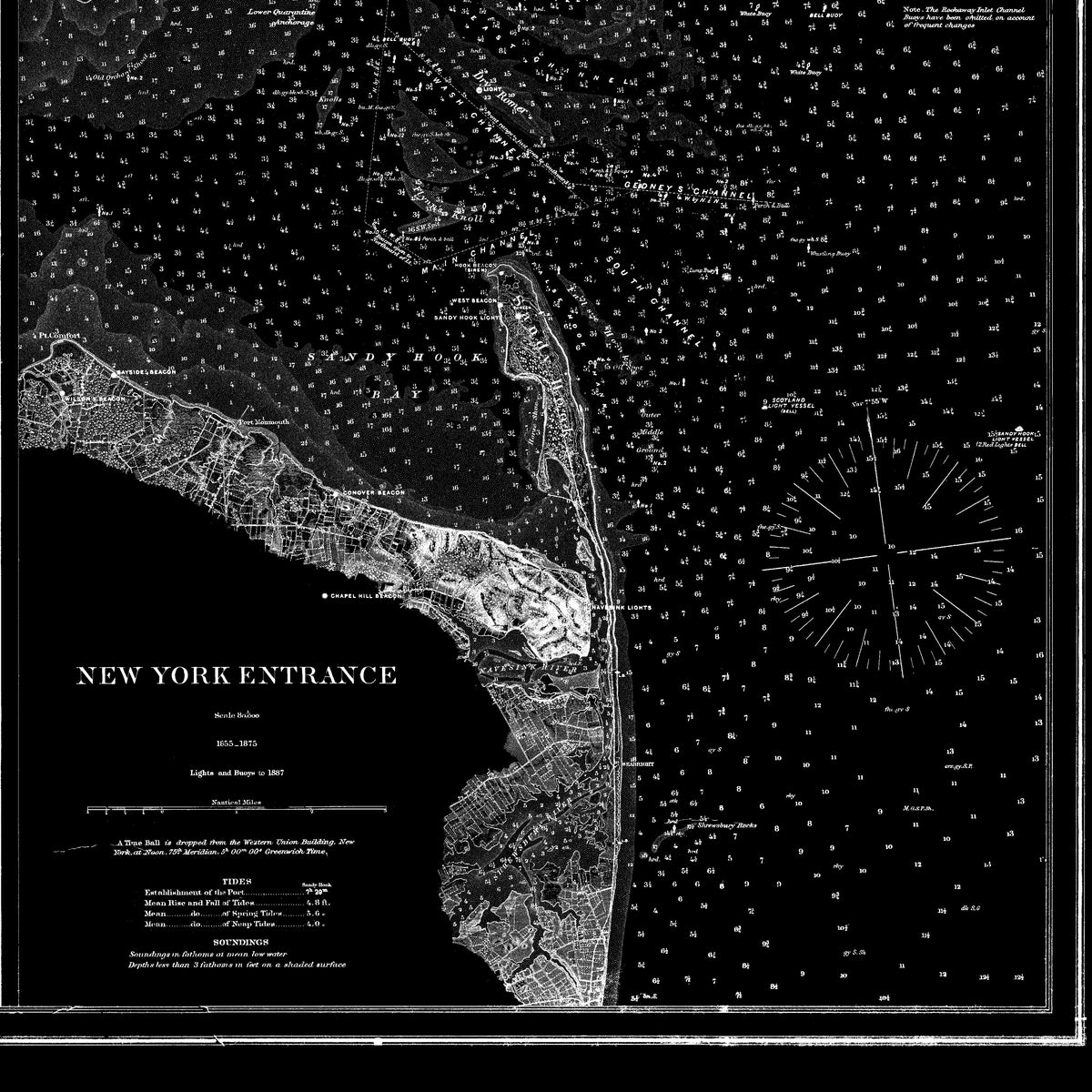 Entrance to Chesapeake Bay Delaware Bay and New York 1875