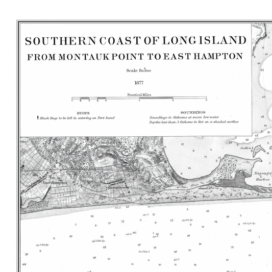 Southern Coast of Long Island From Montaukpoint to East Hampton 1877