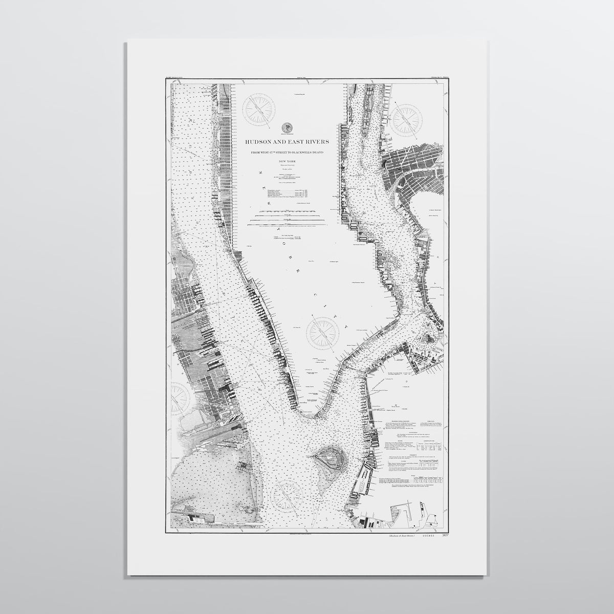 Hudson and East Rivers 1900 - L (60x90 cm / 24x36″) Print Only
