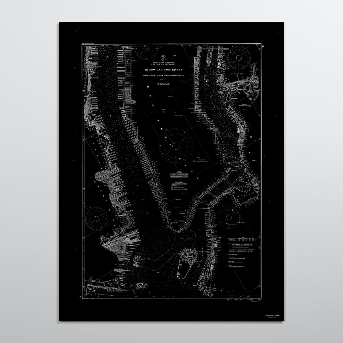 Hudson and East Rivers 1941 - XL (75x100 cm / 30x40″) Print Only