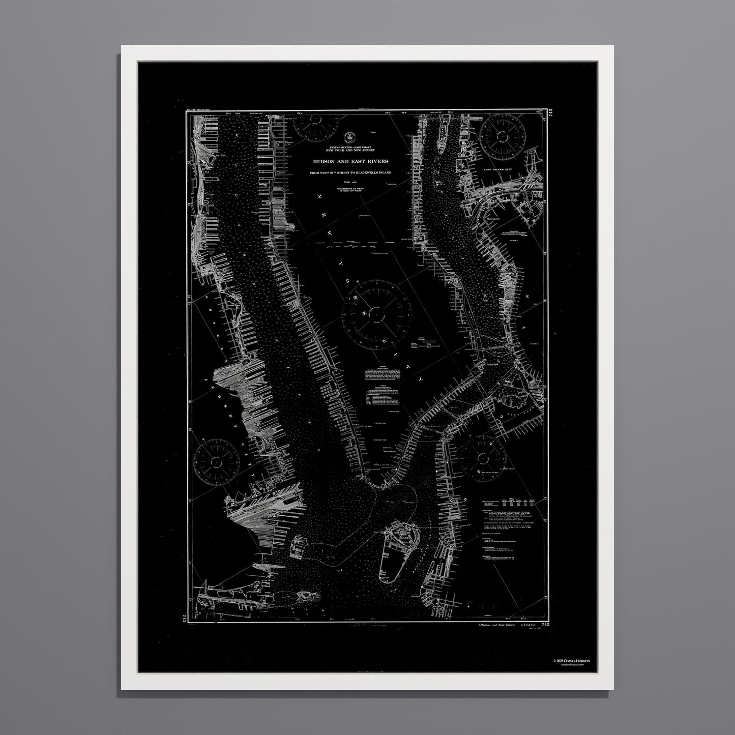 Hudson and East Rivers 1941 - undefined Print Only