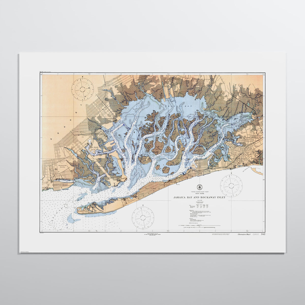 Jamaica Bay And Rockaway Inlet 1924 - XL (75x100 cm / 30x40″) Print Only