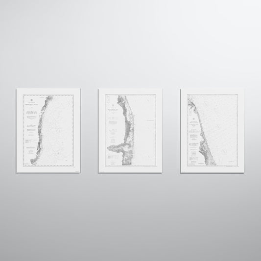 Jersey Shore Triptych - 18" × 24" Print Only