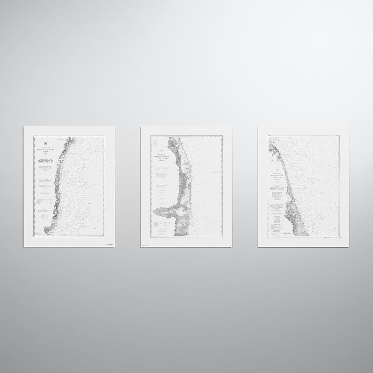 Jersey Shore Triptych - 24" × 32" Print Only