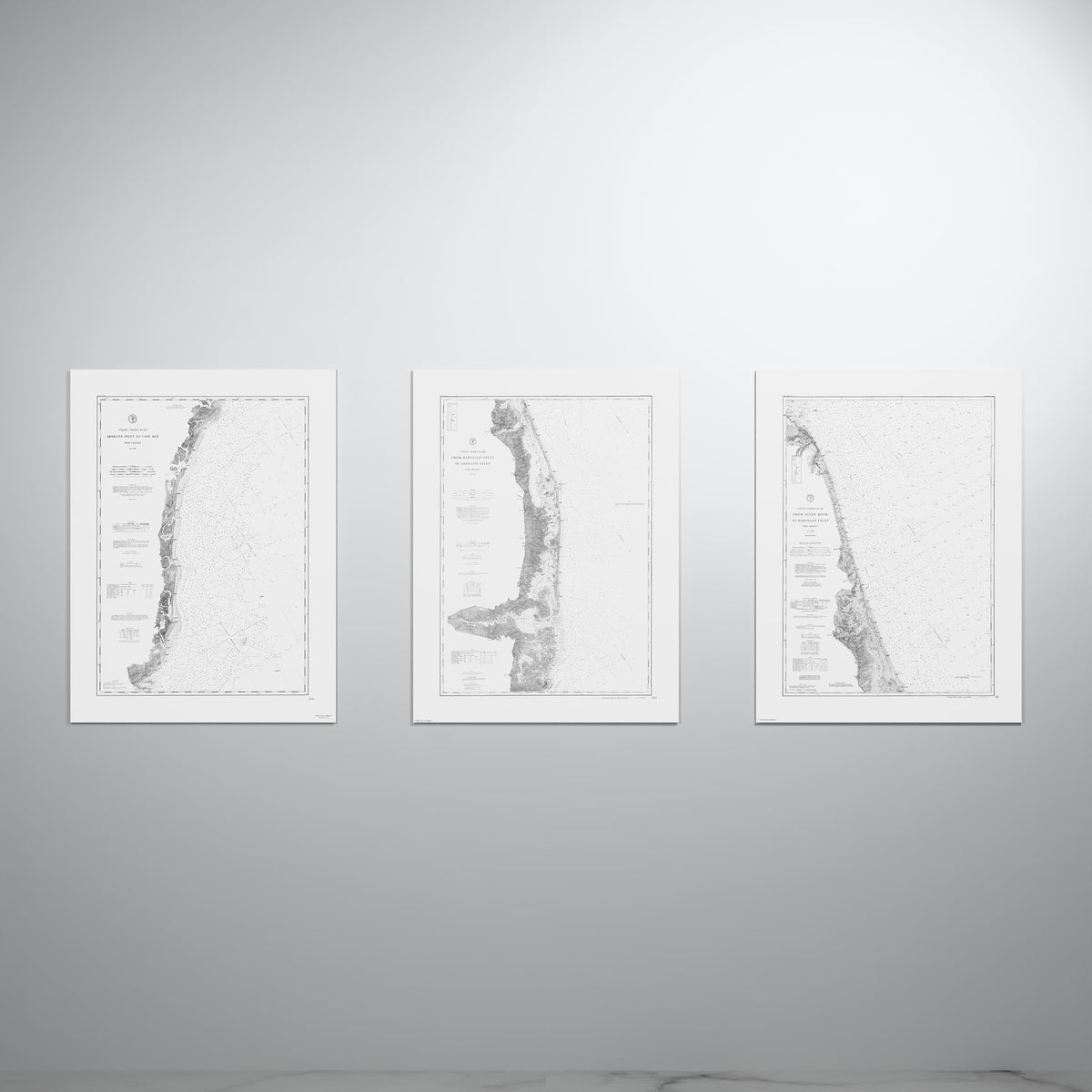 Jersey Shore Triptych - 30" × 40" Print Only