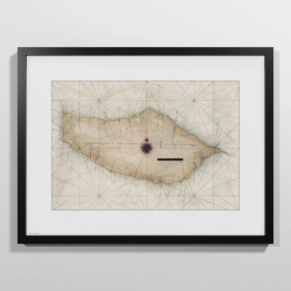 Madeira 1600 - M (45x60 cm / 18x24″) Black Frame