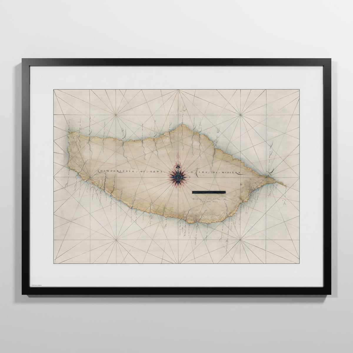 Madeira 1600 - L (60x80 cm / 24x32″) Black Frame