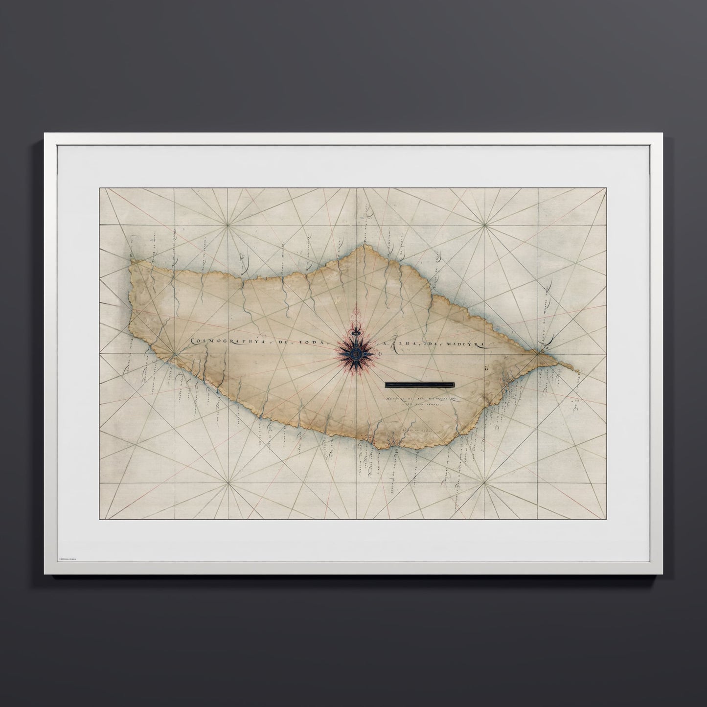 Madeira 1600 - XL (70x100 cm / 28x40″) White Frame