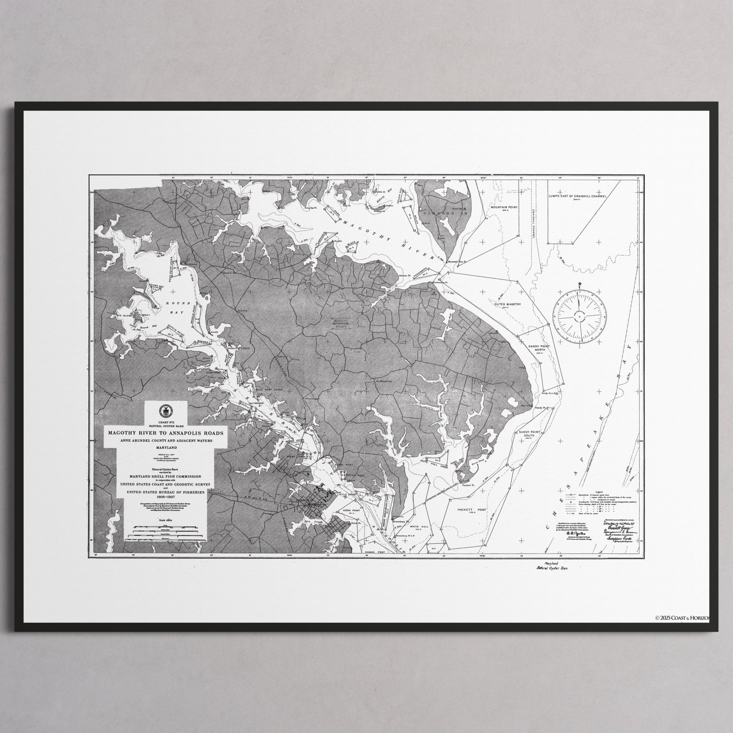 Magothy River to Annapolis Roads Natural Oyster Bars 1906