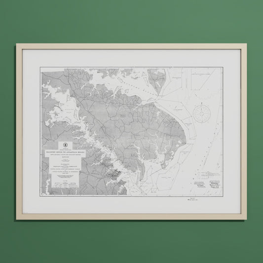 Magothy River to Annapolis Roads Natural Oyster Bars 1906 - undefined Print Only