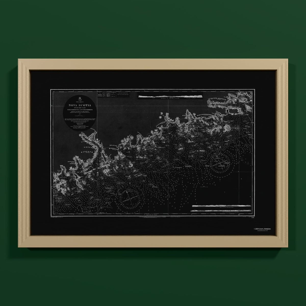 Nova Scotia 1857 - S (30x45 cm / 12x18″) Natural Frame