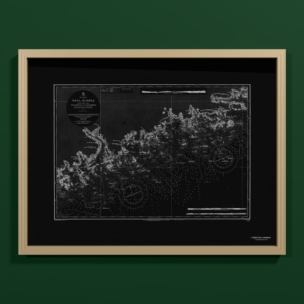 Nova Scotia 1857 - M (45x60 cm / 18x24″) Natural Frame