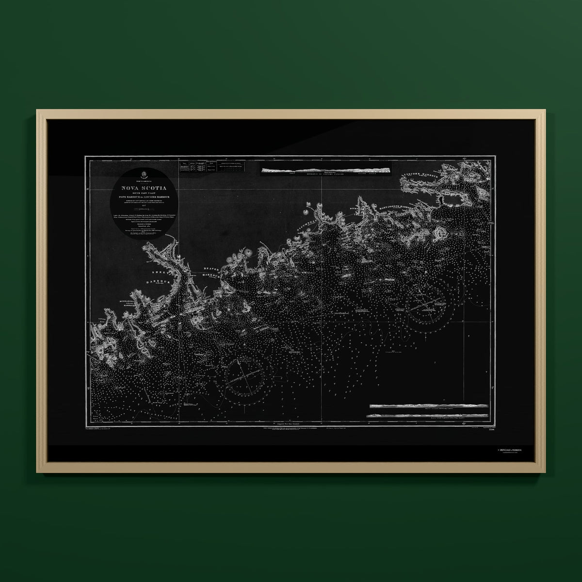 Nova Scotia 1857 - XL (70x100 cm / 28x40″) Natural Frame