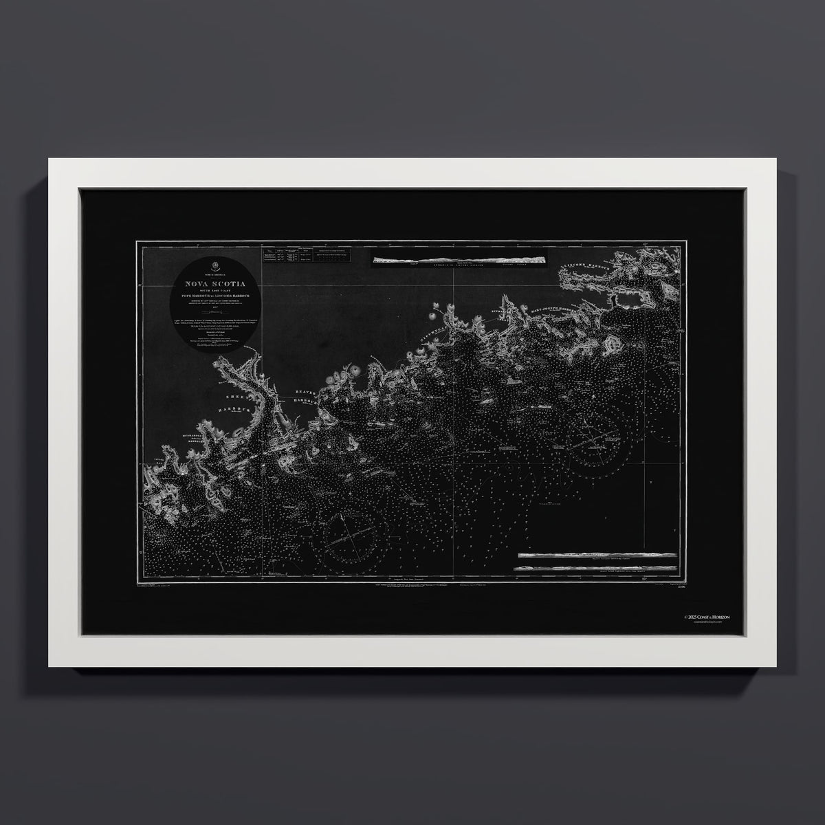 Nova Scotia 1857 - S (30x45 cm / 12x18″) White Frame