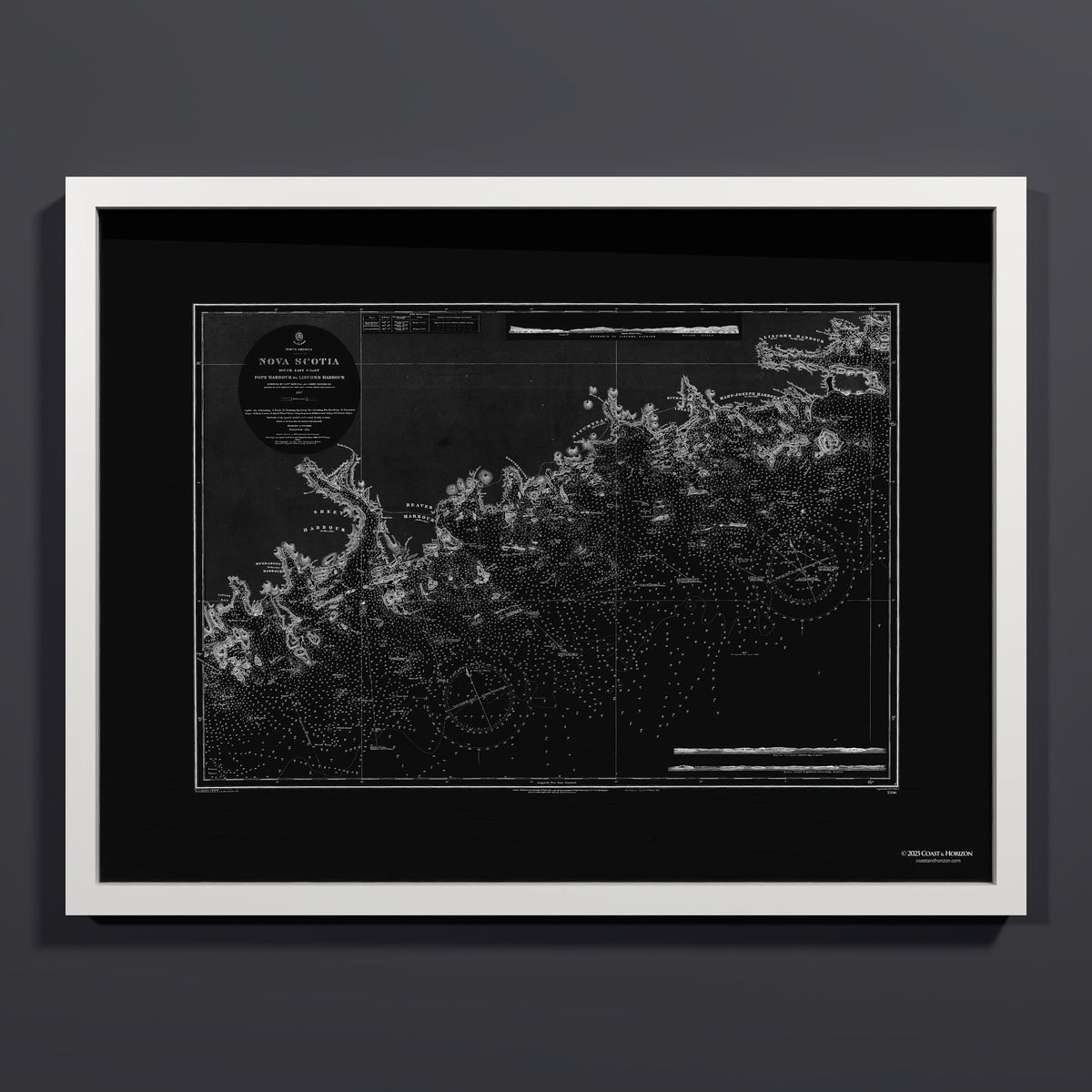 Nova Scotia 1857 - M (45x60 cm / 18x24″) White Frame