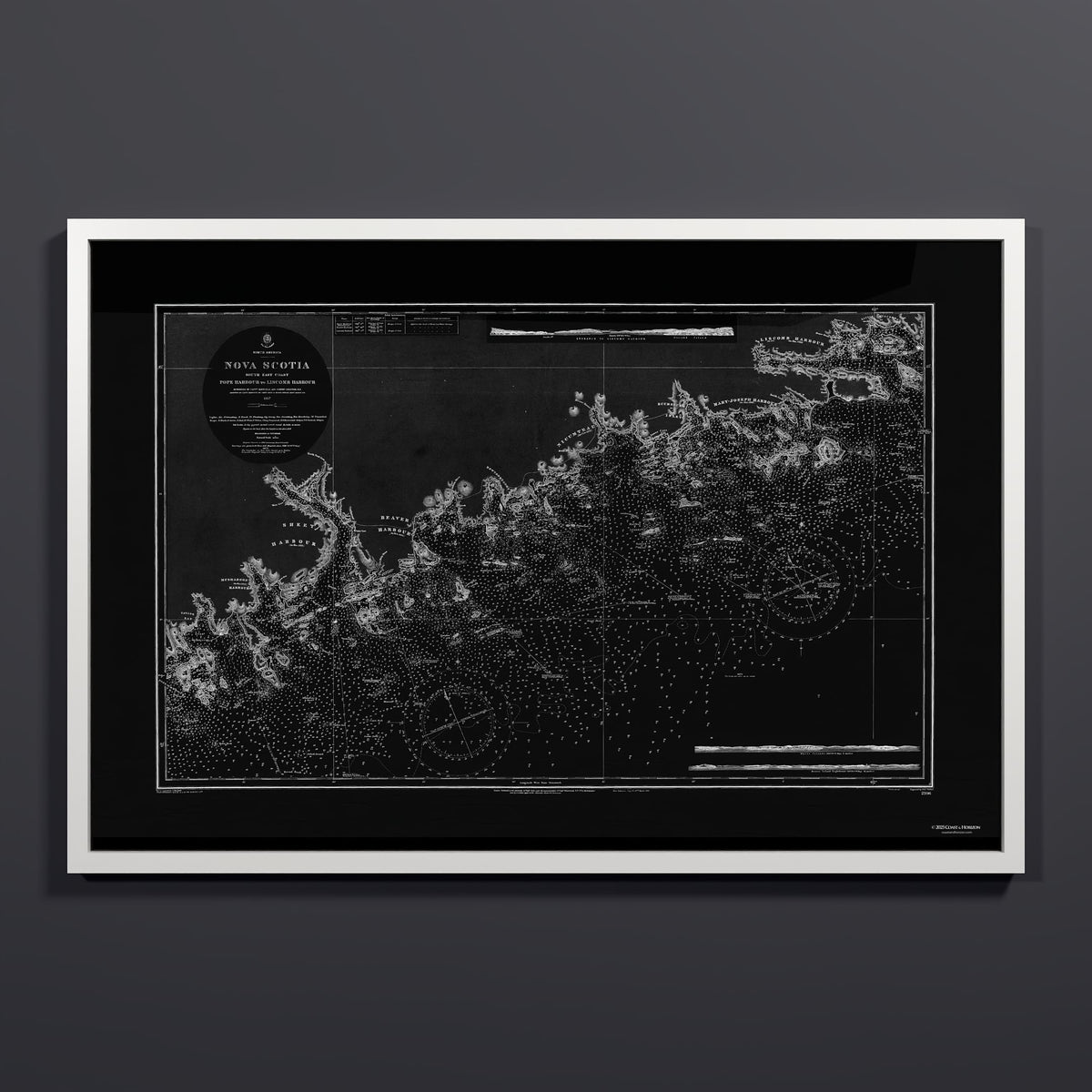 Nova Scotia 1857 - L (60x90 cm / 24x36″) White Frame