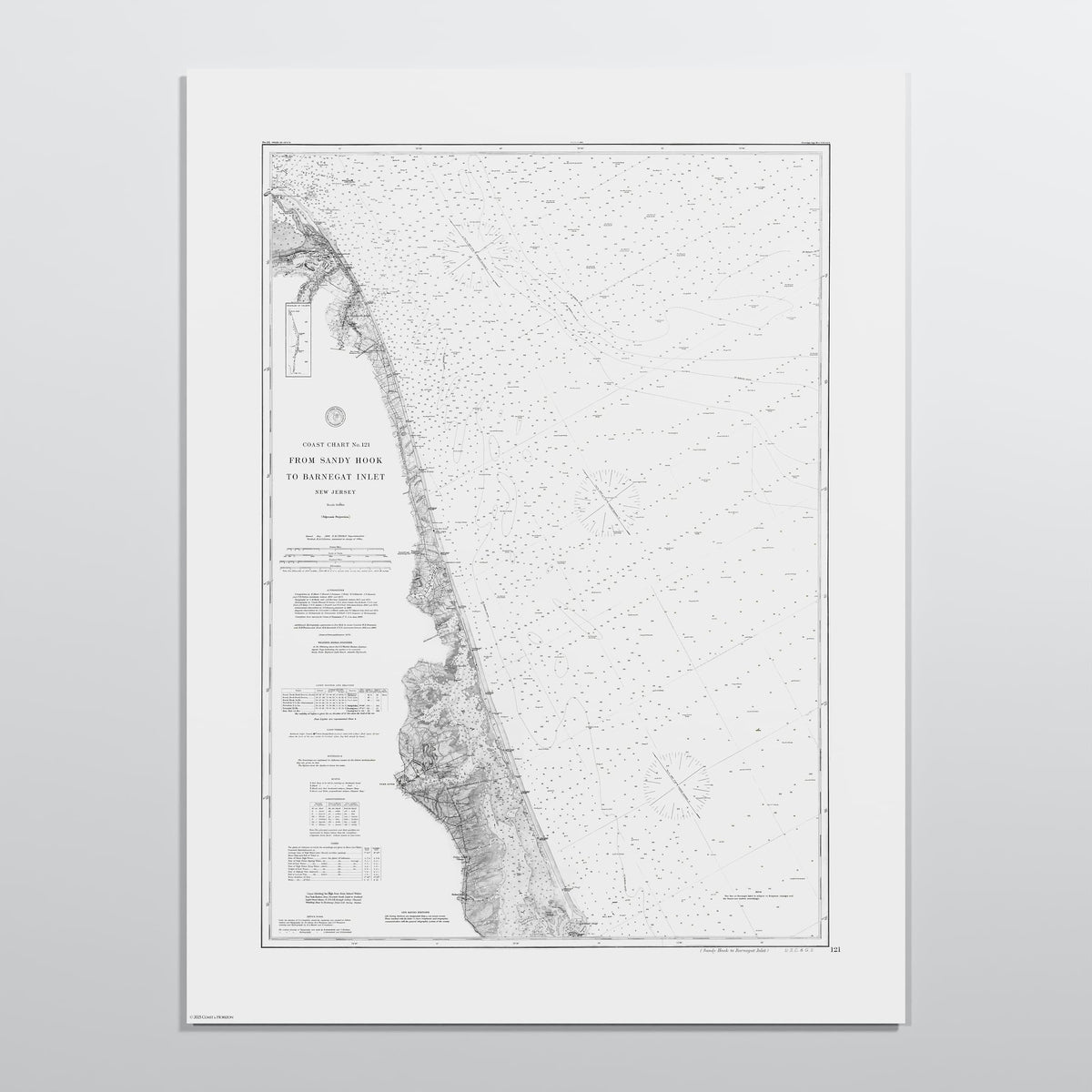 Sandy Hook To Barnegat Inlet 1886 - L (60x80 cm / 24x32″) Print Only