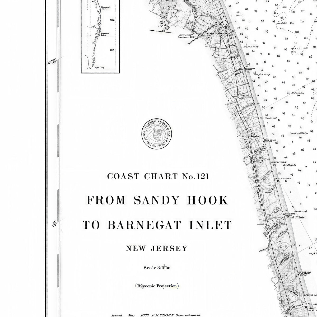 Sandy Hook To Barnegat Inlet 1886