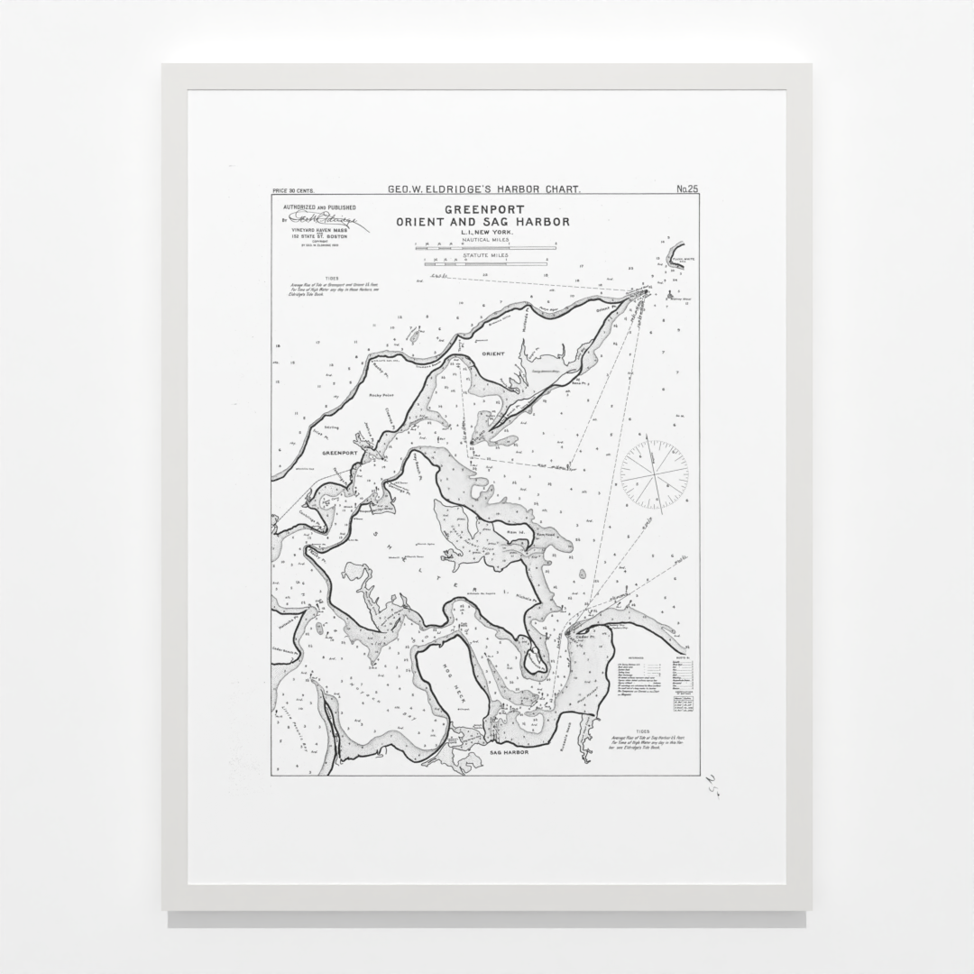 Greenport Orient and Sag Harbor 1908 - M (45x60 cm / 18x24″) White Frame