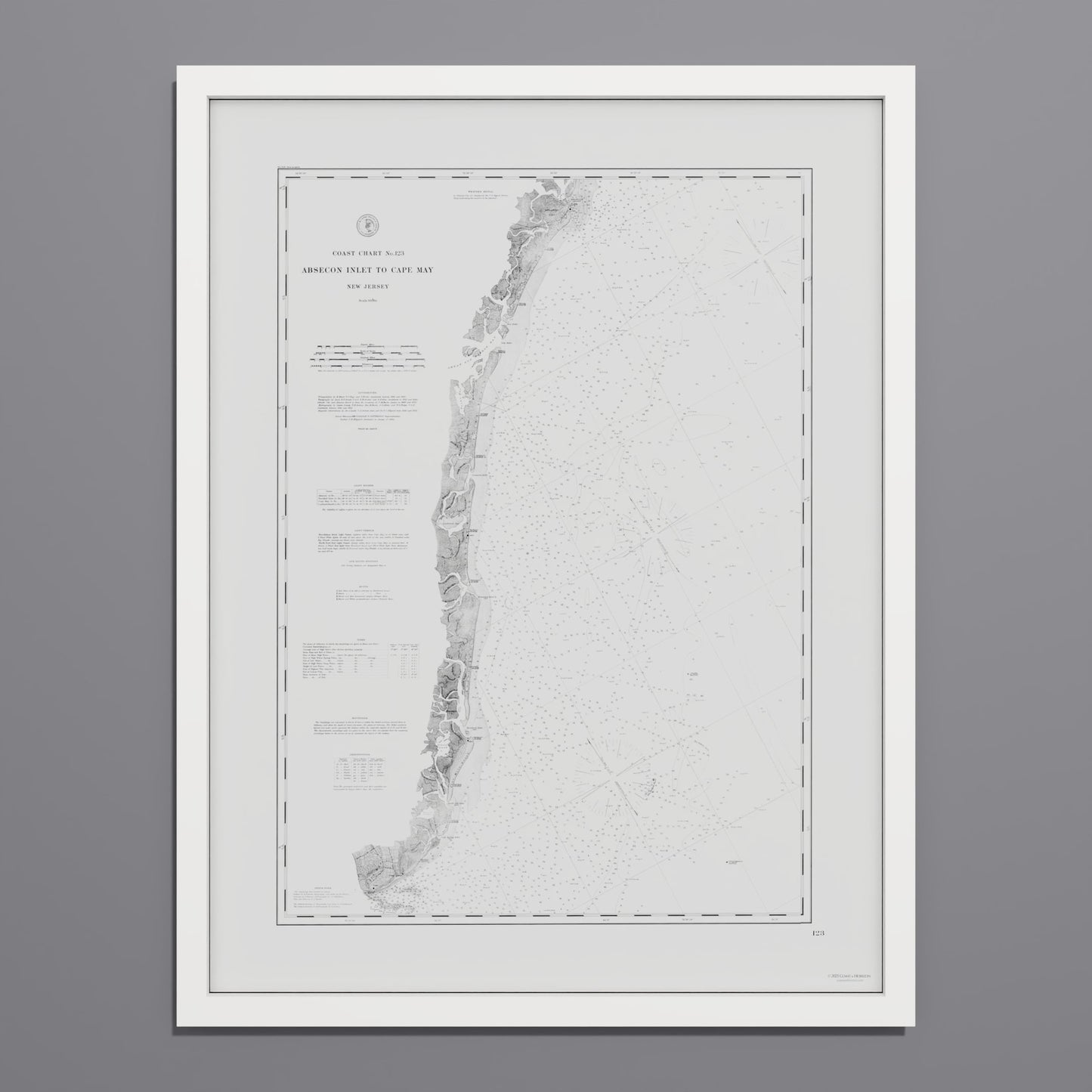 Absecon Inlet To Cape May 1880 - undefined Print Only