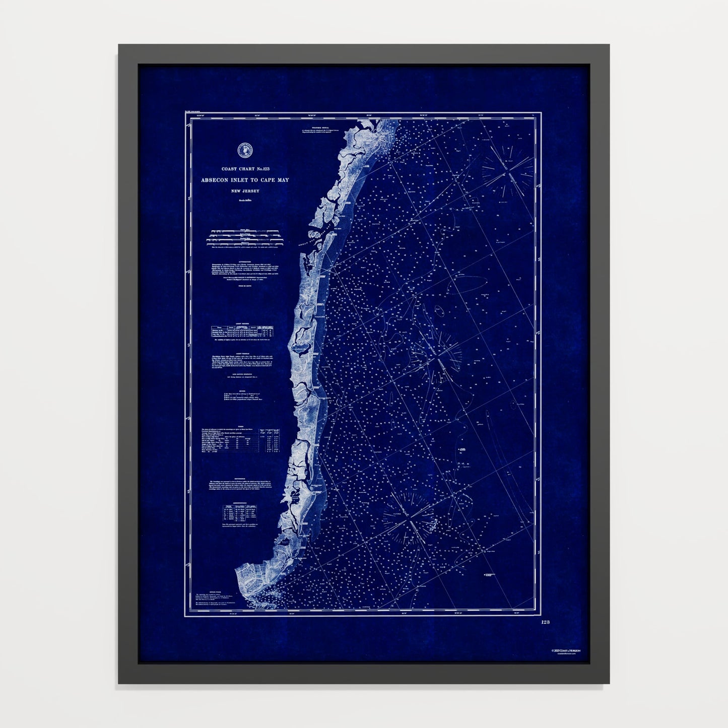 Absecon Inlet To Cape May INDIGO - undefined Print Only