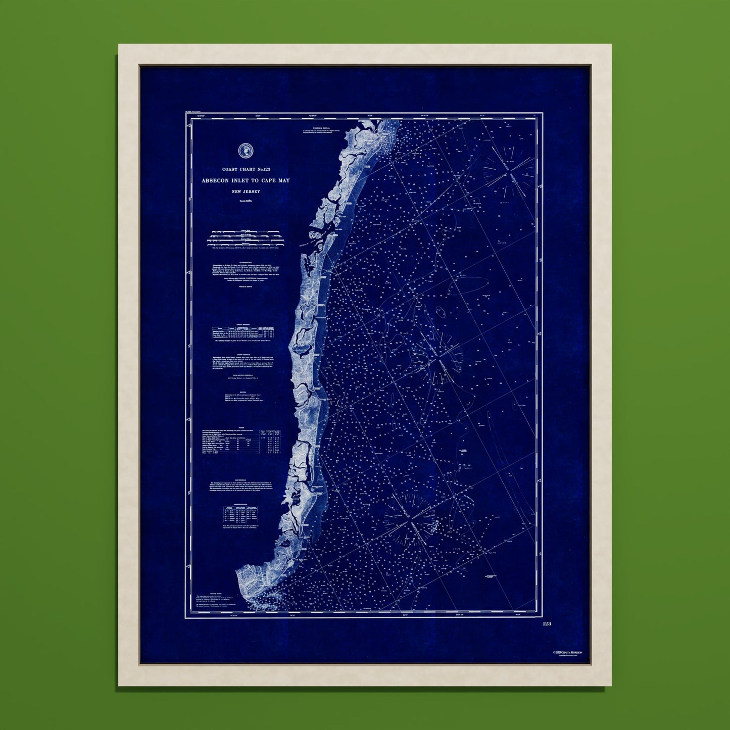 Absecon Inlet To Cape May INDIGO - undefined Print Only
