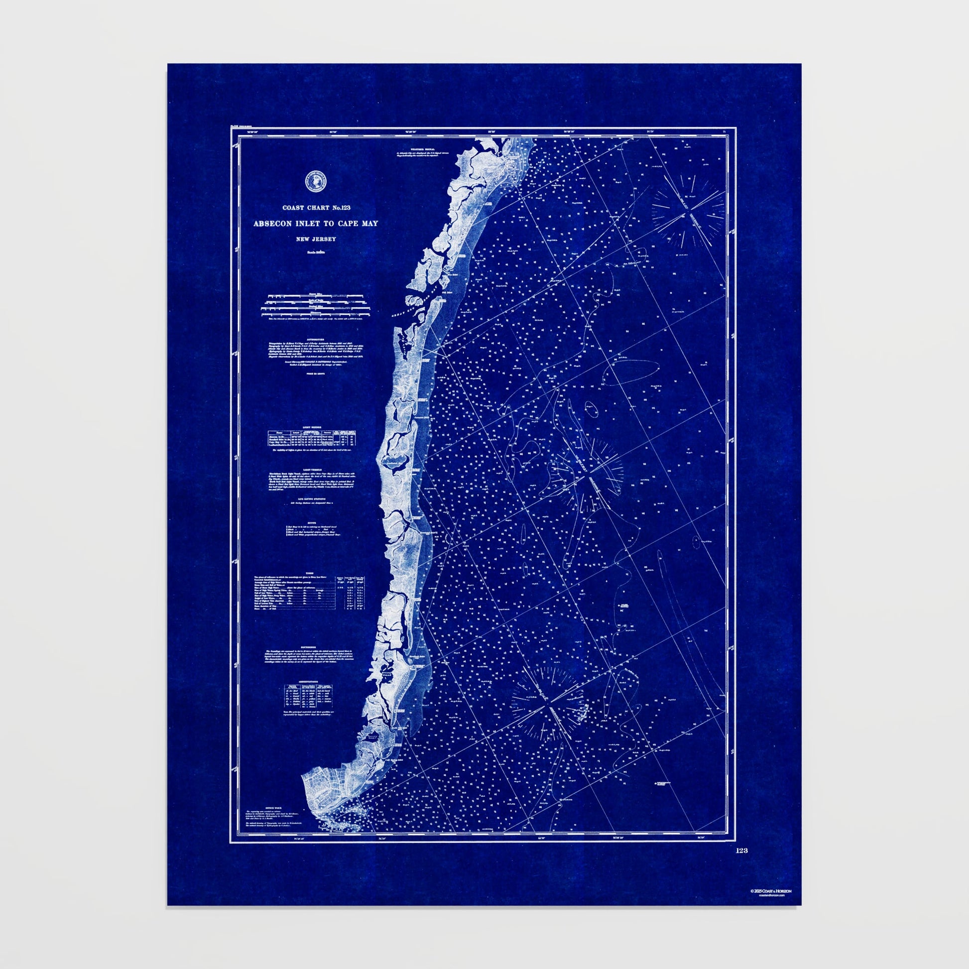 Absecon Inlet To Cape May INDIGO - undefined Print Only