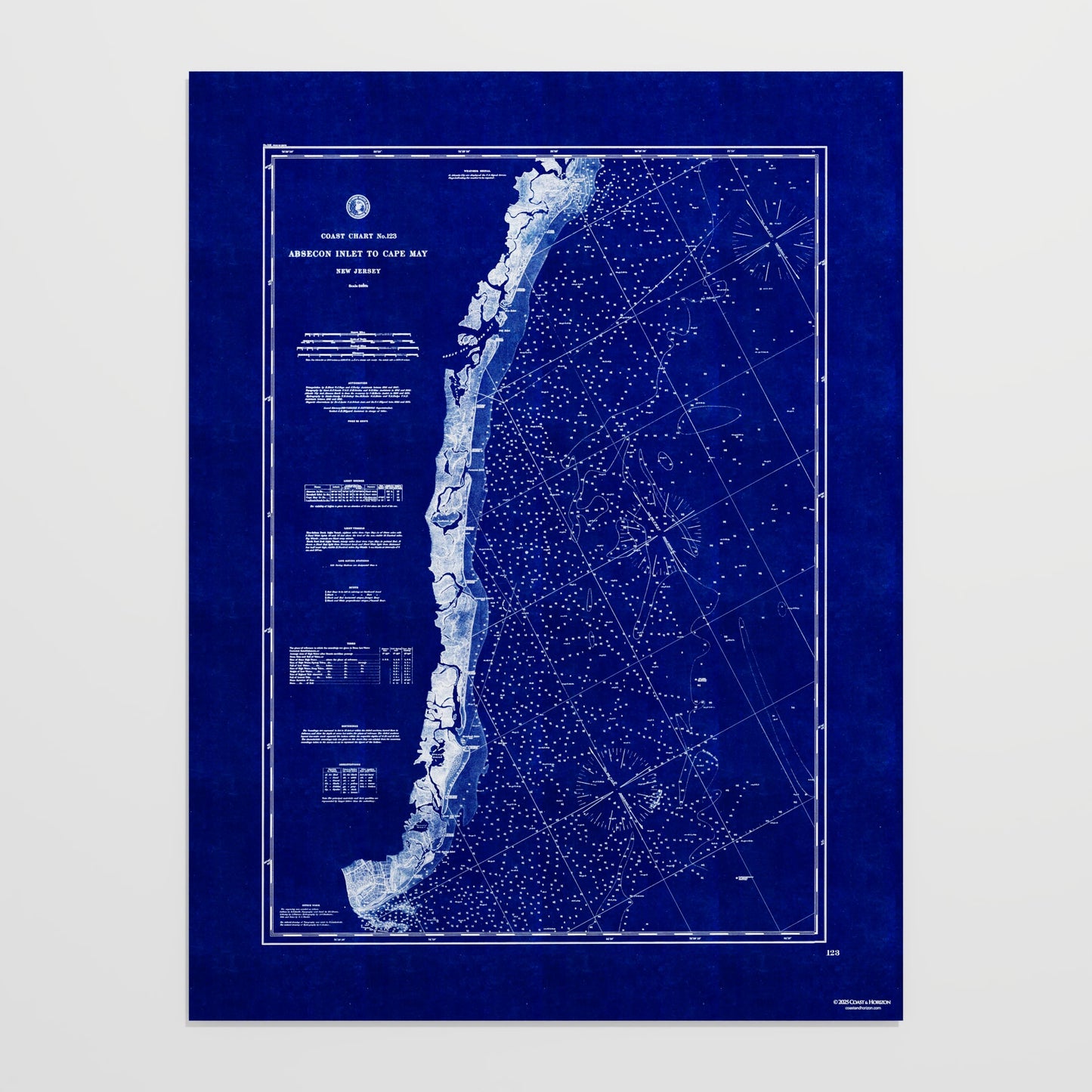 Absecon Inlet To Cape May INDIGO - undefined Print Only