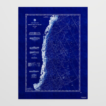 Absecon Inlet To Cape May INDIGO - undefined Print Only