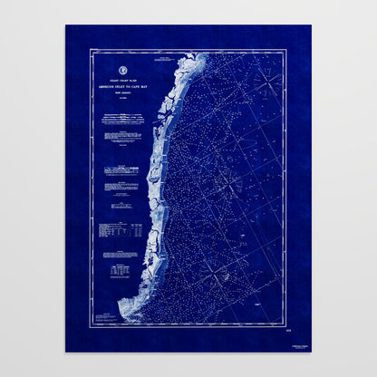 Absecon Inlet To Cape May INDIGO - undefined Print Only