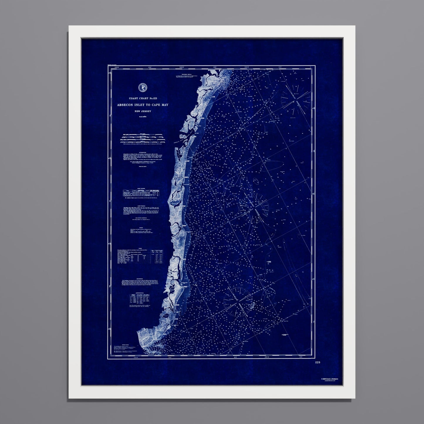Absecon Inlet To Cape May INDIGO - undefined Print Only