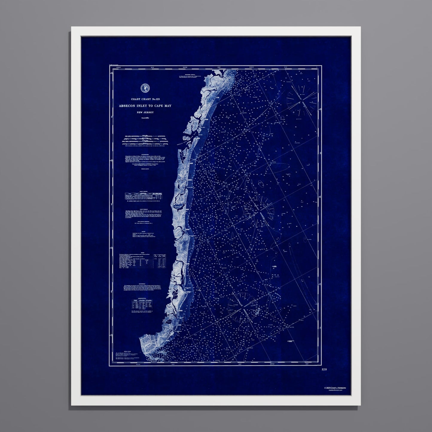 Absecon Inlet To Cape May INDIGO - undefined Print Only