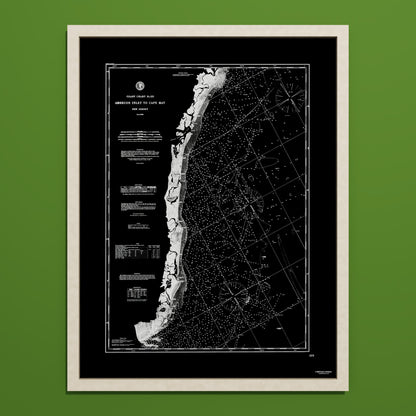Absecon Inlet To Cape May NOIR - undefined Print Only