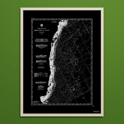 Absecon Inlet To Cape May NOIR - undefined Print Only