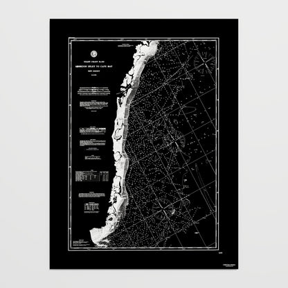 Absecon Inlet To Cape May NOIR - undefined Print Only
