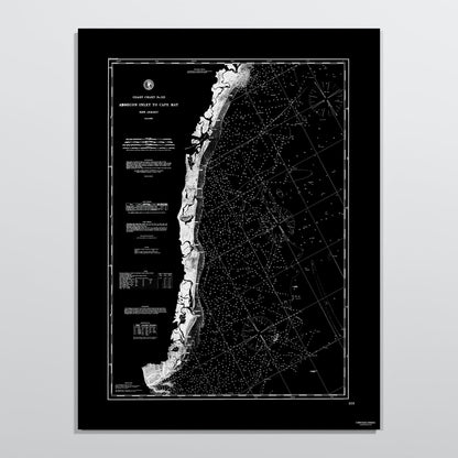 Absecon Inlet To Cape May NOIR - M (45x60 cm / 18x24″) Print Only