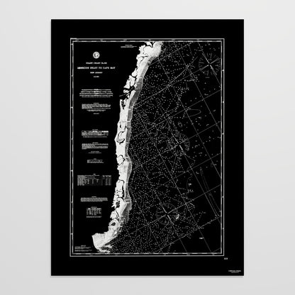 Absecon Inlet To Cape May NOIR - undefined Print Only