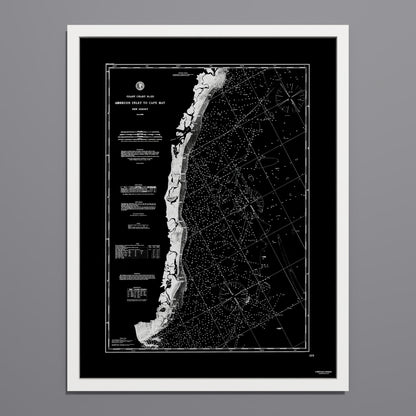 Absecon Inlet To Cape May NOIR - undefined Print Only