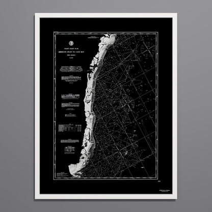 Absecon Inlet To Cape May NOIR - undefined Print Only