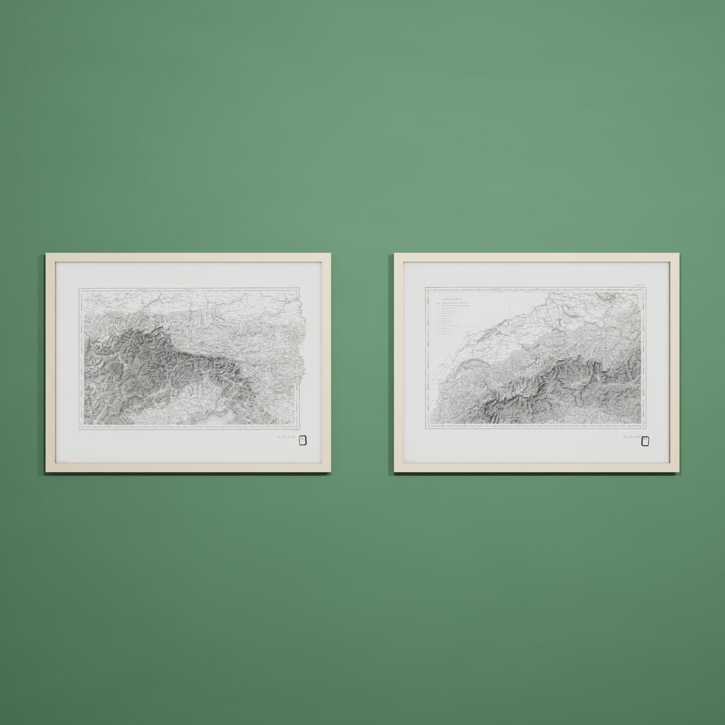 Alpi Italiano Diptych - 18x24h Natural Wood Frame