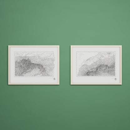 Alpi Italiano Diptych - 18x24h Natural Wood Frame