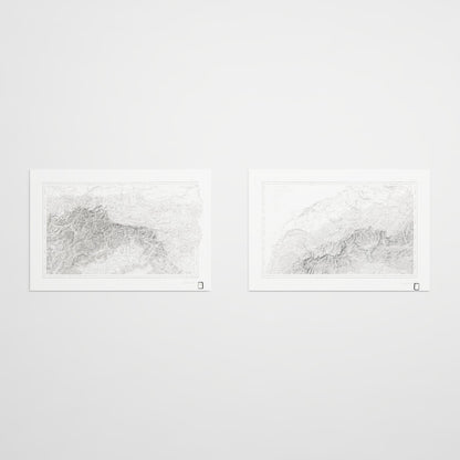 Alpi Italiano Diptych - 24x36h Print Only
